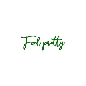 feel pretty quote SVG PNG design with bold lettering, an uplifting message