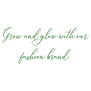 grow and glow with our fashion brand quote SVG PNG design with bold lettering, an uplifting message
