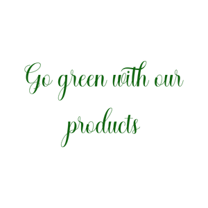 go green with our products quote SVG PNG design with bold lettering