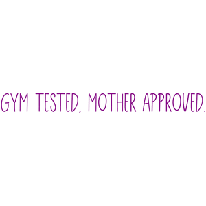 gym tested mother approved quote SVG PNG design with bold lettering, an uplifting message