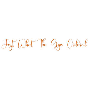 just what the gym ordered quote SVG PNG design with bold lettering, an uplifting message