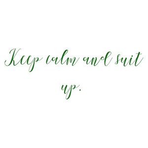 keep calm and suit up quote SVG PNG design with bold lettering