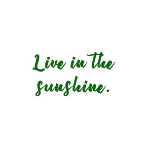 live in the sunshine quote SVG PNG design with bold lettering, an uplifting message