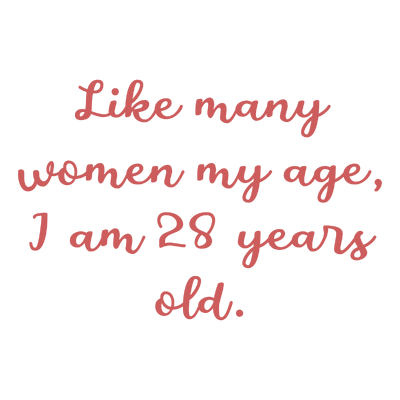like many women my age i am 28 years old quote SVG PNG design with bold lettering