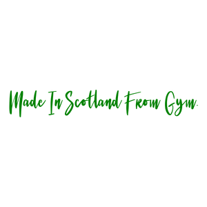 made in scotland from gym285 quote SVG PNG design with bold lettering, an uplifting message