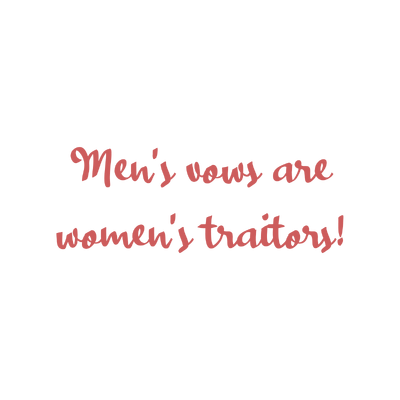 men's vows are women's traitors quote SVG PNG design with bold lettering