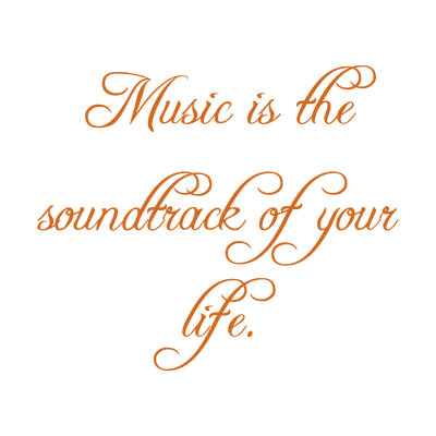 music is the soundtrack of your life quote SVG PNG design with an uplifting message
