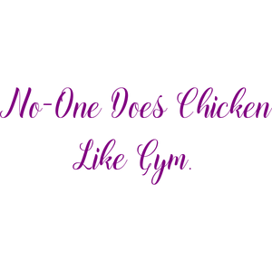 no one does chicken like gym quote SVG PNG design with bold lettering