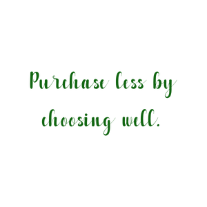purchase less by choosing well quote SVG PNG design with bold lettering