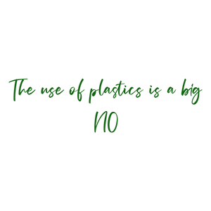 the use of plastics is a big no quote SVG PNG design with bold lettering