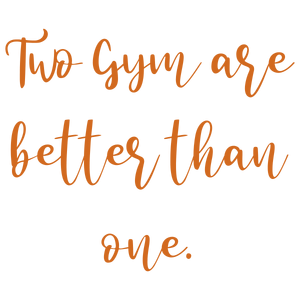 two gym are better than one quote SVG PNG design with bold lettering, an uplifting message