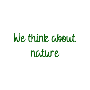 we think about nature quote SVG PNG design with bold lettering, an uplifting message
