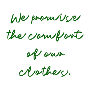 we promise the comfort of our clothes quote SVG PNG design with an uplifting message