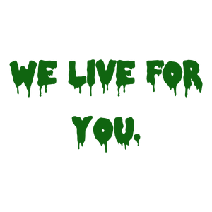 we live for you quote SVG PNG design with bold lettering