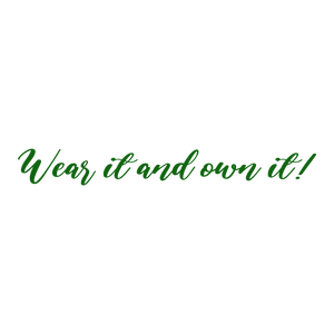 wear it and own quote SVG PNG design with bold lettering