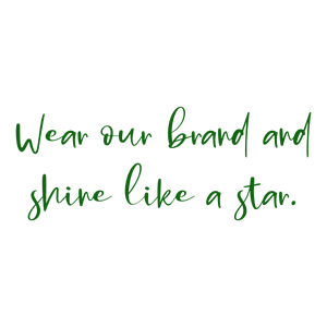 wear our brand and shine like a star quote SVG PNG design with an uplifting message