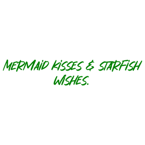 mermaid kisses starfish wishes quote SVG PNG design with bold lettering