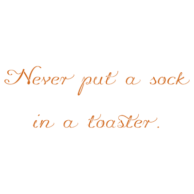 never put a sock in toaster quote SVG PNG design