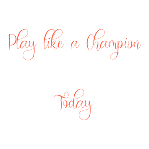 play like a champion today75 quote SVG PNG design with an uplifting message