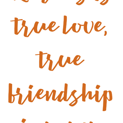 rare as is true love friendship rarer quote SVG PNG design with bold lettering, an uplifting message