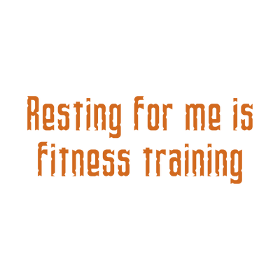 resting for me is fitness training quote SVG PNG design with bold lettering