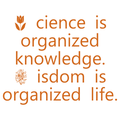 science is organized knowledge wisdom life flower SVG PNG design with orange and red floral elements