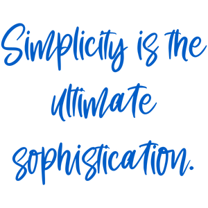 simplicity is the ultimate sophistication quote SVG PNG design with bold lettering, an uplifting message