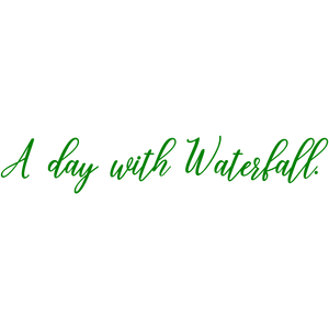 a day with waterfall quote SVG PNG design