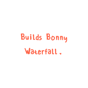 builds bonny waterfall quote SVG PNG design with hand-drawn style, an uplifting message
