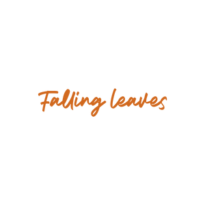 falling leaves quote SVG PNG design with hand-drawn style, orange and red floral elements