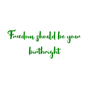 freedom should be your birthright quote SVG PNG design with bold lettering, an uplifting message