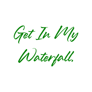 get in my waterfall quote SVG PNG design with bold lettering