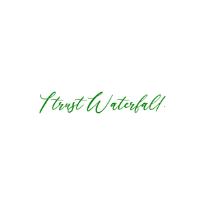 i trust waterfall quote SVG PNG design with bold lettering, an uplifting message