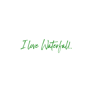 i love waterfall quote SVG PNG design with hand-drawn style, an uplifting message