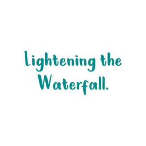lightening the waterfall quote SVG PNG design with hand-drawn style, an uplifting message