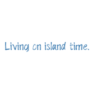living on island time quote SVG PNG design with hand-drawn style