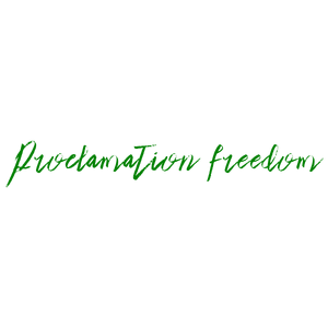 proclamation freedom quote SVG PNG design with bold lettering, an uplifting message