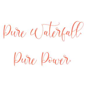 pure waterfall powerbgoe5udf51w quote SVG PNG design with bold lettering, an uplifting message