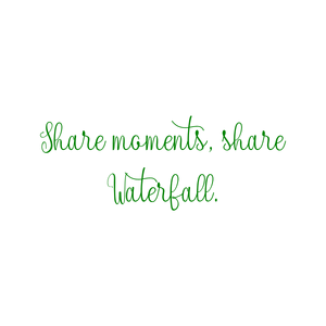 share moments waterfall quote SVG PNG design with bold lettering