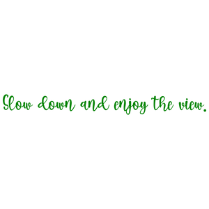 slow down and enjoy the view quote SVG PNG design with hand-drawn style, an uplifting message