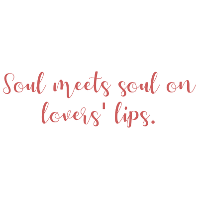 soul meets on lovers' lips quote SVG PNG design