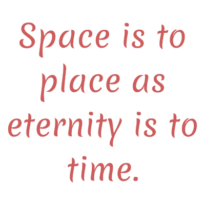 space is to place as eternity time quote SVG PNG design with bold lettering