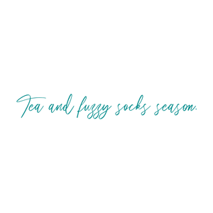 tea and fuzzy socks season quote SVG PNG design