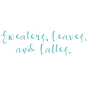 sweaters leaves and lattes quote SVG PNG design with floral elements