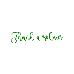 thank a soldier quote SVG PNG design with an uplifting message
