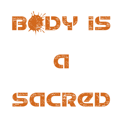the body is a sacred garment quote SVG PNG design with bold lettering