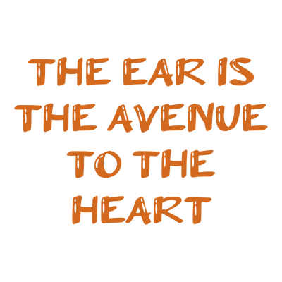 the ear is avenue to heart quote SVG PNG design with bold lettering