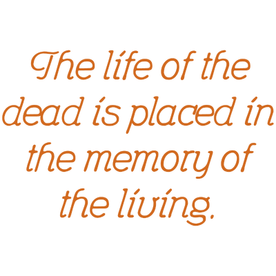 the life of dead is placed in memory living quote SVG PNG design
