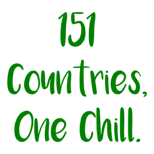 151 countries one chill quote SVG PNG design with bold lettering