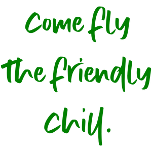 come fly the friendly chill quote SVG PNG design with hand-drawn style